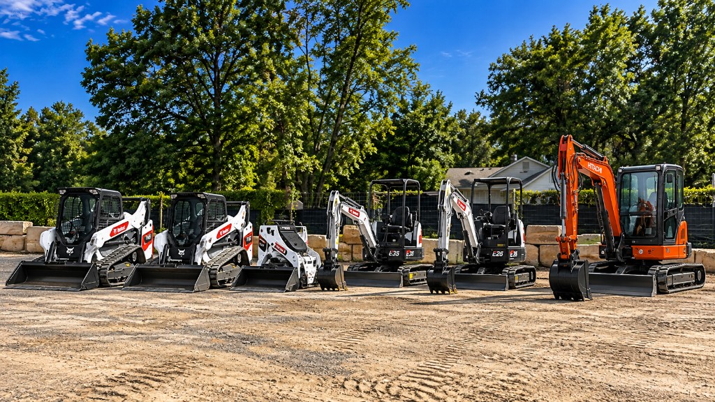 GW Equipment Rentals fleet lined up on site
